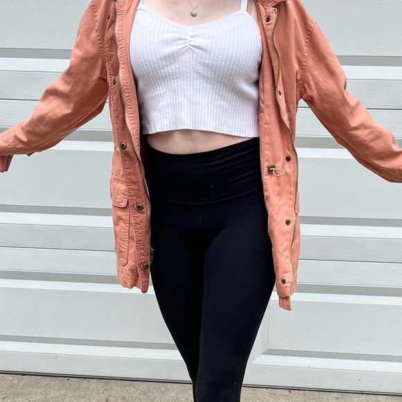 NWOT Peach denim zip up jacket universal threads S - Picture 8 of 10